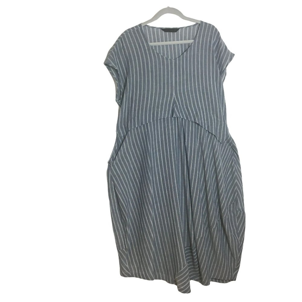 Moyuru S Stripe Bubble Bottom Dress Art to Wear Lagenlook JAPAN